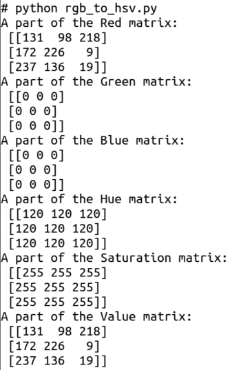 Figure 1: RGB to HSV colour model conversion