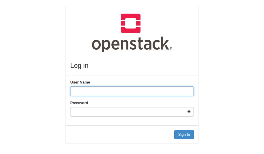 DevStack version of OpenStack login