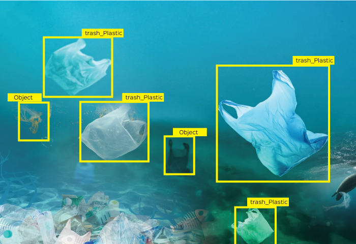 detection of plastic on sea