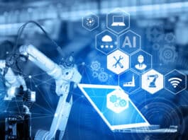 Smart-Industry robot arm for digital factory
