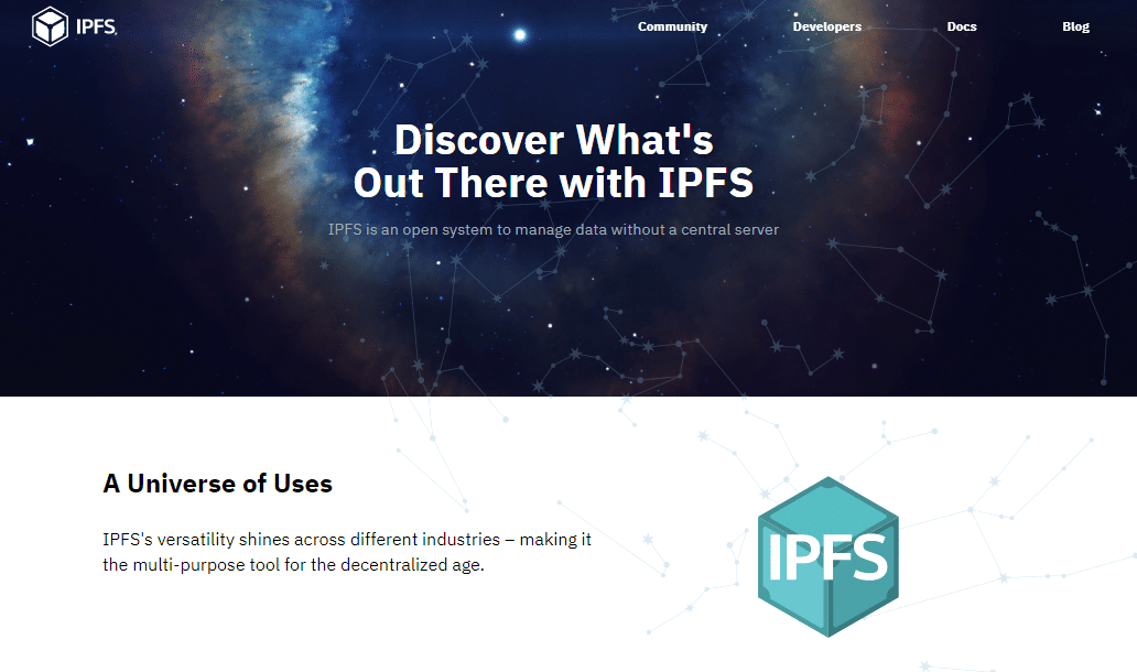 IPFS decentralised platform in blockchain