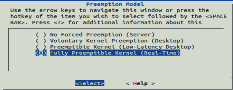 Kernel config options – ‘Preemptible Kernel’