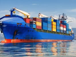 Cargo ship full of containers