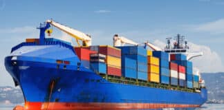 Cargo ship full of containers