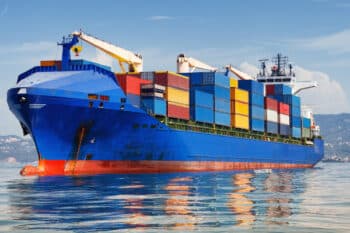 Cargo ship full of containers