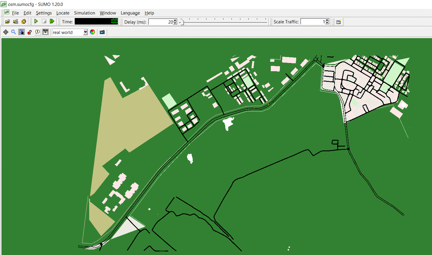 Executing a scenario of a smart city and vehicles