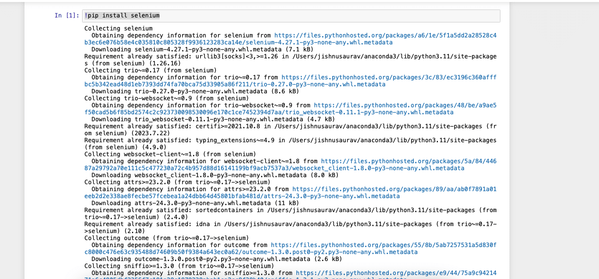 Selenium installation