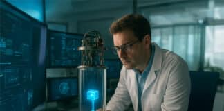 Quantum Computing A scientist research