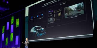 Ming-Yu Liu, vice president of Cosmos Lab at NVIDIA, presents at SIGGRAPH 2026.