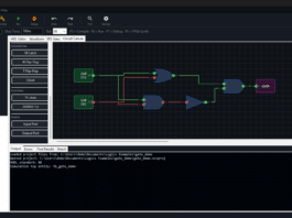 Circuit Canvas: drag-and-drop gates with live simulation feedback on the wires