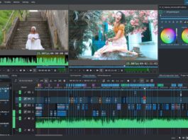 Interface of the Kdenlive video editor