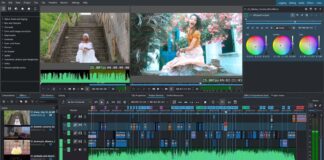 Interface of the Kdenlive video editor