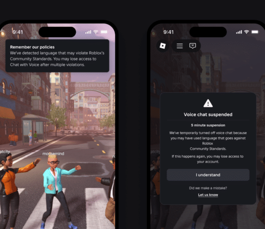 Roblox safety alerts.