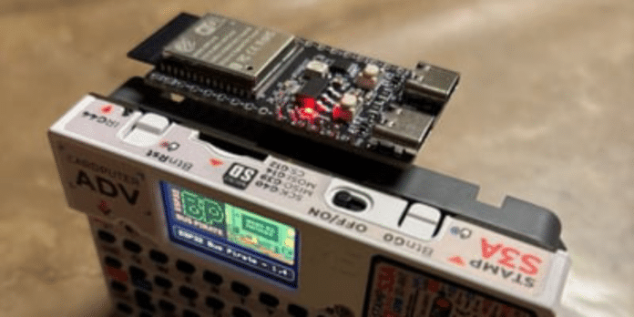 ESP32 Bus Expander module attached to Bit Pirate board.