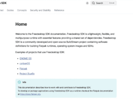 Freedesktop SDK home page.