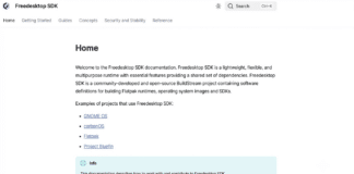 Freedesktop SDK home page.