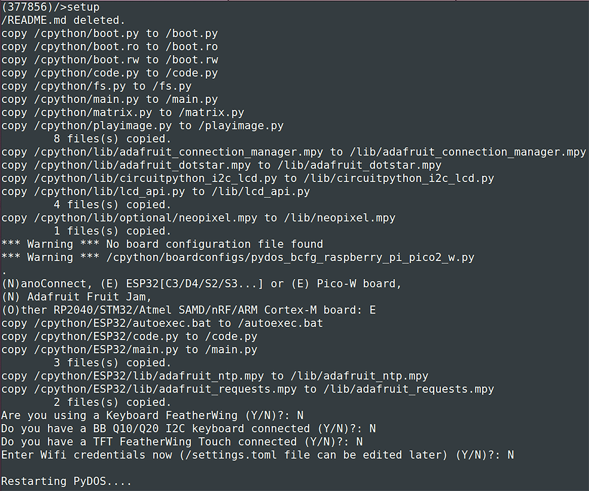 Full PyDOS setup