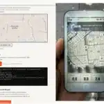 OpenTrailPaper Turns LILYGO Hardware Into a Bike Computer Map generation in a web browser (left) and rendering on the E Ink (right)
