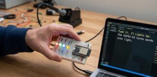 The esp32-gpio-llm project turns typed English commands into GPIO actions, entirely offline. (Image: AI Illustration)
