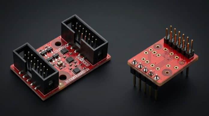 The UEXT-LVL-SHIFT on the left and BB-LVL-SHIFT on the right