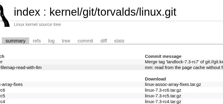 Linus Torvalds' Linux Kernel repository crediting LLMs
