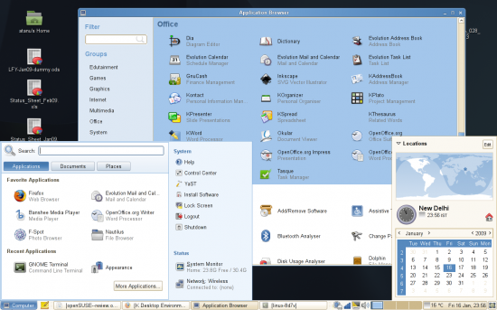 Figure 2: The default GNOME desktop