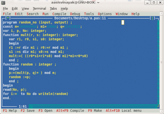 Figure 1: The Free Pascal compiler