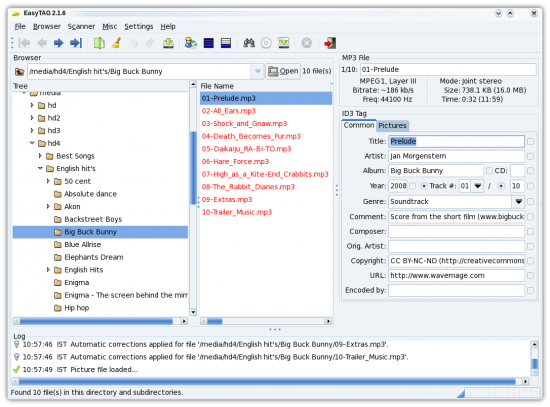 Figure 4: The EasyTag ID3 tag editor