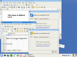 Figure 3: KOffice applications