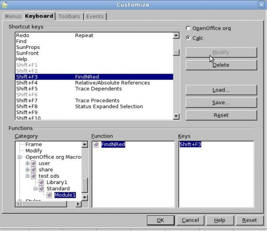 Figure 4: Creating a shortcut key