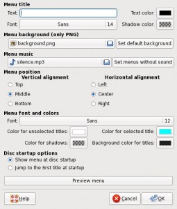 Figure 3: Menu Options