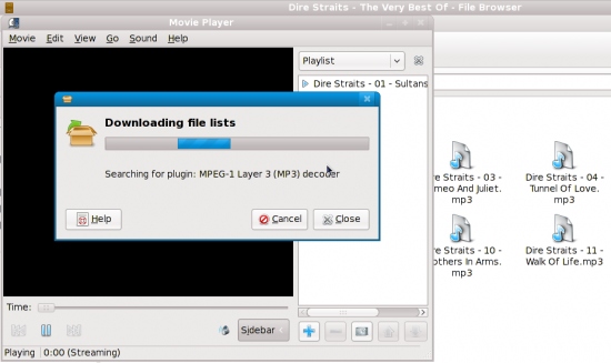 Media player automatically looks for missing codecs