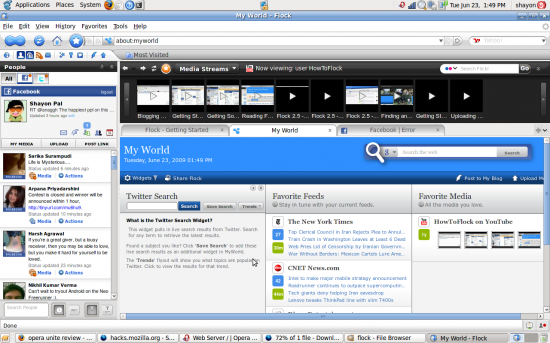 With the wider top bar, the side bar and the media browser, hardly any space remains for meaningful browsing