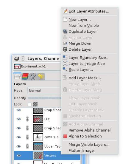 Figure 7: Layer editing options