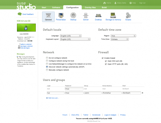 Figure 03: Configure the general configuration options of appliance