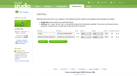 Figure 6: Overlay files section -- files were added while test drive