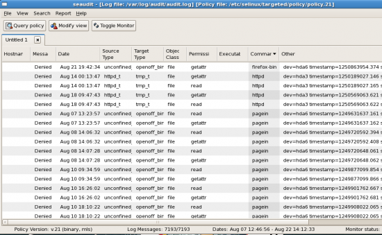 Figure 1: The seaudit tool